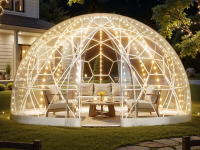 VEVOR Garden Dome Igloo, 9.5 x 5.7 ft Outdoor Clear Bubble Tent for 2-4 Person, Weatherproof Geodesic Dome Greenhouse with Window, PVC Igloo Tent for Backyard Patios Camping Party Wedding New In Box $499