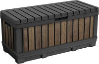 Keter Signature Collection 92 Gallon Resin Deck Box in Walnut Brown. New in Box $499