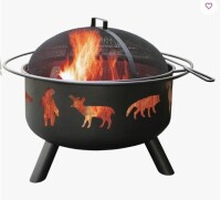 Landmann Big Sky Round Steel Smokeless Fire Pit New in Box $399