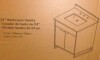 CosmoLiving Leona 24" Bathroom Vanity with Top in White with Gold Metal, New in Box $799 - 2
