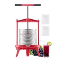 VEVOR 3.69 Gal/14L Fruit Wine Press, Stainless Steel Basket with Cross-beam and Triangular Structure, Manual Juice Maker, Cider Apple Grape Tincture Making Press with T-Handle for Kitchen Home, New in Box $299
