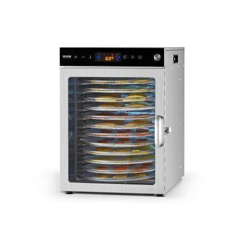 VEVOR Rotary Food Dehydrator Machine, 12 Stainless Steel Trays, 800W Electric Food Dryer with Adjustable Temp & 24-Hour Timer, Food-Dehydrator for Jerky, Meat, Fruit, Vegetables, Herbs, Dog Treats, New in Box $399