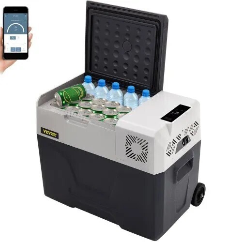 VEVOR Car Refrigerator, 12 Volt Car Refrigerator Fridge, 30 L Single Zone Portable Freezer with Wheels and Handle, -4?-68?, 12/24V DC and 100-240V AC Compressor Cooler for Outdoor, Camping, New in Box $399