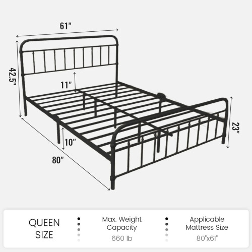 Winston Porter Colina Metal Bed, New in Box $299