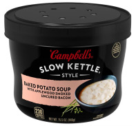 Campbell's Slow Kettle Style Baked Potato with Bacon Soup Microwaveable Bowl - 15.5 oz: No Artificial Colors, No High Fructose Corn Syrup / Pop-Tarts Strawberry Snack 3.5 oz Bag / Assorted
