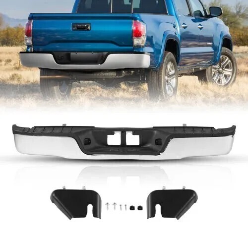 VEVOR Rear Step Bumper, Compatible with 2007-2013-Toyota Tundra, Chrome Steel Back Bumper, Assembly Replacement Rear Bumper with License Plate Light and Step Pad, without Sensor Holes, New in Box $399
