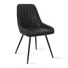 Pop Maison Boston Faux Leather Upholstered Dining Chair, Black, New in Box $399