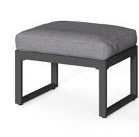 Star20XX 26-Inch All-Weather Aluminum Patio Ottomans with Gray Cushion New In Box $199