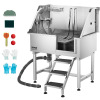 VEVOR 38 Inch Stainless Steel Dog Washing Station, Pet Grooming Tub with Hot & Cold Faucet, Showerhead, Home Wash Sink, Fits Small and Medium Cats and Dogs, Non-Slip Stairs (Right Door) New Floor Model $999