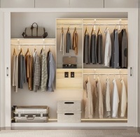 The Twillery Co Seward 62-96 Inch Hanging Closet System With Hanging Rod (Can Be Cut to Fit) New in Box $399