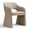 Latitude Run 19" Seat Height Upholstered Fabric Dining Armchair in Khaki New in Box $499
