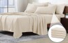 Swift Home King 6-Piece Microfiber Sheet Sets (Includes 2 Bonus Pillowcases), Ultra-Soft Brushed - Extremely Durable - Easy Fit - Wrinkle Resistant, King, Cream New Shelf Pull $79