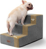 Aodisman Dog Stairs for Small Dogs, Wider 3-Step Pet Steps for Couch & Bed High-Density Foam Dog Steps with Anti-Slip Bottom, Easy for Puppies,Older Cats & Dogs to Reach Sofas & Chairs, Grey, 15.7" H New In Box $199