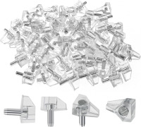 Suiwotin 1,000 pcs 1/8 Inch (3mm) Clear Plastic Shelf Support Peg Cabinet Shelf Pins, For Closet, Kitchen, Furniture, Shelves Holder Pegs New in Box
