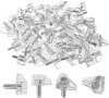 Suiwotin 1,000 pcs 1/8 Inch (3mm) Clear Plastic Shelf Support Peg Cabinet Shelf Pins, For Closet, Kitchen, Furniture, Shelves Holder Pegs New in Box
