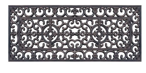 A1HC Medallion Scroll Rubber Door Mat 18" x 48" &ndash; Heavy Duty Outdoor Front Door Mat New In Box $99