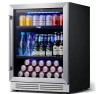 Yeego 24 in. Single Zone 180-Cans Built-In/Freestanding Beverage Refrigerator in Stainless Steel Beer Drink Cooler Fridge On Working $599
