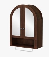 Latitude Run&reg; Wall Mounted Arched Cabinet With Mirrored Doors And Adjustable Shelves For Laundry Room $299