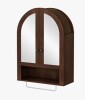Latitude Run&reg; Wall Mounted Arched Cabinet With Mirrored Doors And Adjustable Shelves For Laundry Room $299