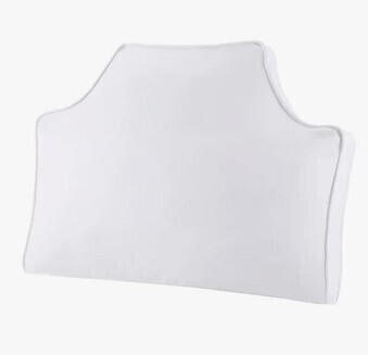 Intelligent Design Oversized Headboard White 100% Cotton 34x26'' Canvas Pillow New In Box $299