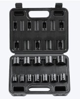 VEVOR 3/8-IN Drive Impact Socket Set 12 Piece Shallow Socket Set SAE 5/16-IN-1-IN 6 Point Cr-Mo Alloy Steel for Auto Repair Easy-to-Read Size Markings Rugged Construction Includes Storage Case New In Box $89