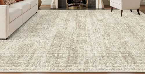 Bungalow Rose 8'x 10' Washable Distressed Persian Area Rug $299