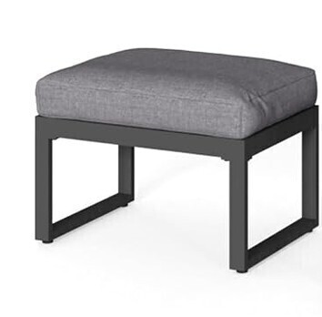 Star20XX 26-Inch All-Weather Aluminum Patio Ottomans with Gray Cushion New In Box $199