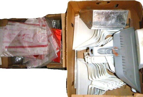 Box of Cleaning Supplies, Housewares and Misc