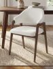 Colamy Beige Upholstered Dining Chairs with Rubberwood Legs New in Box $399