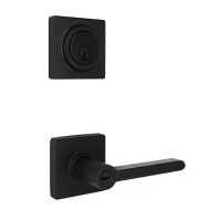 Defiant Tonebridge Matte Black Single Cylinder Keyed Alike Lever Combo Pack Square Series / Defiant Naples Aged Bronze Keyed Alike Lever Combo Pack with Single Cylinder Deadbolt Assorted $89