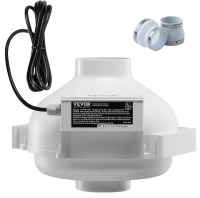 VEVOR 4 to 4.5 inch Radon Mitigation Fan System, Quiet 190 CFM Radon Mitigation Kit with 2 Couplers, Waterproof Radon Fan Electric Inline Duct Fan Exhaust Fan for Indoor Outdoor Ventilation New In Box $199