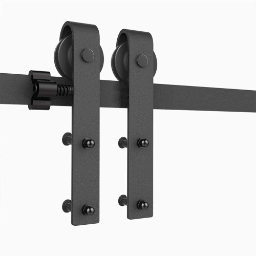 CCJH Sliding Barn Door Hardware Roller, Hangers Only Barn Door Wheel Black-2 Pack, No Track (J Shape) New In Box $89