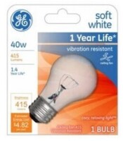 GE 40 Watt 415 Lumens Soft White Ceiling Fan Bulb New In Box