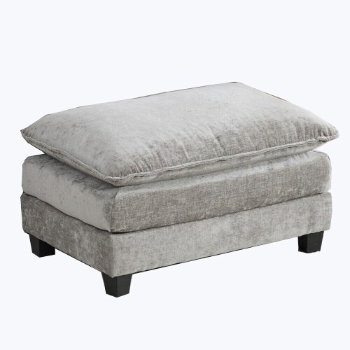 Roomfitters Ottoman, Modern Upholstered Footstool Padded Rest Pouf Storage Bench Coffee Table Seat for Living Room, Gray New In Box $299