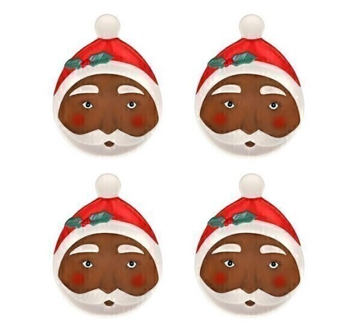 HGTV Home Selection Santa Plates (Set of 4) New In Box