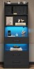 Ivy Bronx Manech 51.8" Tall Nightstand with Charging Station and LED Lights for Bedroom, Child's Room, Black New In Box $499