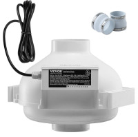 VEVOR 4 to 4.5 inch Radon Mitigation Fan System, Quiet 190 CFM Radon Mitigation Kit with 2 Couplers, Waterproof Radon Fan Electric Inline Duct Fan Exhaust Fan for Indoor Outdoor Ventilation New In Box $199