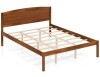Gobek Queen Platform Bed Frame with Curved Headboard - Walnut $499