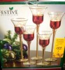 Home Essentials and Beyond Festive Collection 5-Piece Votive Candle Holder Set New In Box $79