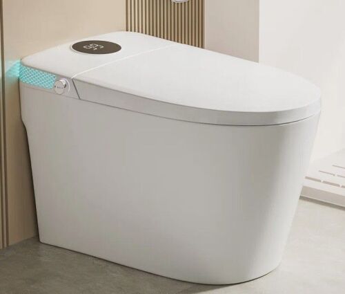 WEUP Smart Toilet With Heated Seat, Bidet Function, Warm Air Dryer, Auto Flush, Led Display, Foot Sensor, Self-Cleaning Nozzle, Wireless Remote &ndash; Ideal For Home, Hotel, Office WE25101301 new in box $999