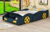 Zoomie Kids Abdullbasit Twin Size Race Car-Shaped Platform Bed with Wheels new in box $499