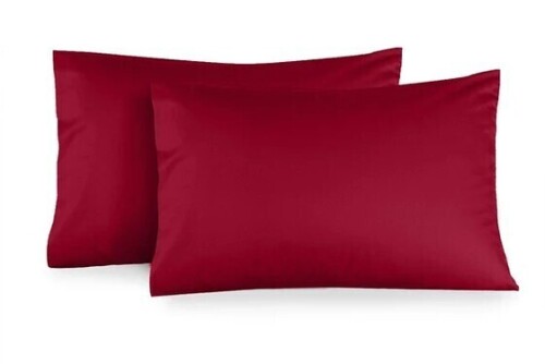 Royal Velvet 400 Thread Count King Size Pillowcase, 2-Pack -Palmetto Red New