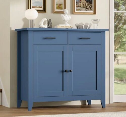 Lark Manor Ailynn Wood Accent Cabinets With 2 Drawers & 2 Doors New in Box $699
