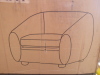 Latitude Run Nordic 36.7" Upholstered Armchair in Curry New in Box $599 - 2