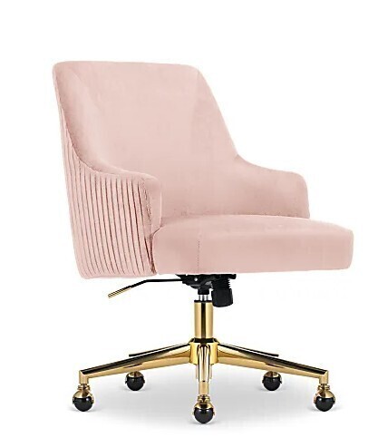 Serta&reg; Scarlett Ergonomic Fabric Mid-Back Home Office Chair, Pink New in Box $399