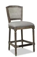 Jennifer Taylor Triomphe 26.5 in. Gray Linen. Armless Kitchen Counter Bar Stool 81220-MLH New in Box $499
