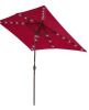 JOYESERY 10 ft. x 6.5 ft. Solar LED Rectangle Market Steel Pole Patio Umbrellas with Solar Lights, Tilt Button in Venetian Red new in box $299