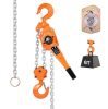 VEVOR Manual Lever Chain Hoist, 6T 13200LBS Capacity Heavy Duty Come Along, 10FT Lift G80 Alloy Steel Chain With Dual Pawl Mechanical Brake,360&deg;Rotating Hooks, for Warehouse Construction Garage, New in Box $299