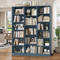 Ebern Designs Wakil 74.02" H x 58.7" W 6-Tier Wood Bookcase, New in Box $899