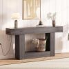 Garvee Farmhouse Console Table with Charging Station, Narrow Entryway Sofa Table with USB Ports & AC Outlets - Grey Wood New in Box $599